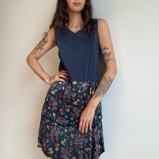 1920s silk floral dress