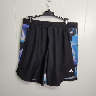 Adidas D4M HIIT GF Shorts Mens Large Black Blue AEROREADY 9'' Workout Athletic