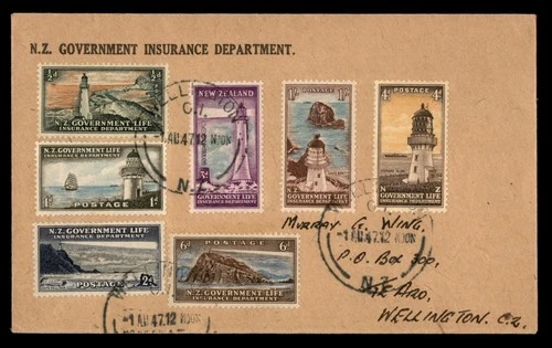 Mayfairstamps New Zealand 1947 Govt Life Ins Dept Lighhouses Combo First Day Cov