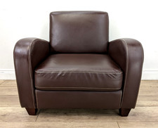 ARMCHAIR Julian Bowen Vivo Chestnut Brown Faux Leather Removable FREE DELIVERY