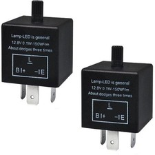 Flasher Relay Set of 2 , 3 Pins Adjustable Turn Signal Relay - Flasher Relay fo