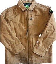 Boys Size Small 6/7 John Deere Bronze Work Zip Up Jacket