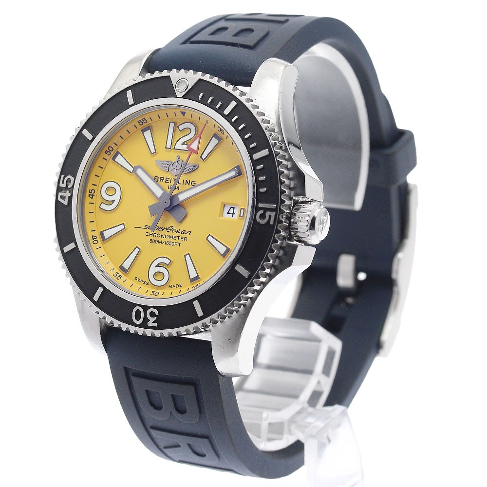 BREITLING Super Ocean 42 A17366 Date yellow Dial Automatic Men's Watch_931995 image 3