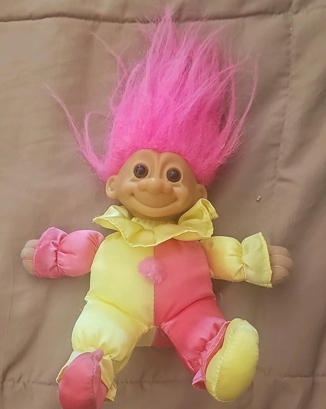 Troll Doll Clown - EUC Collector Toy