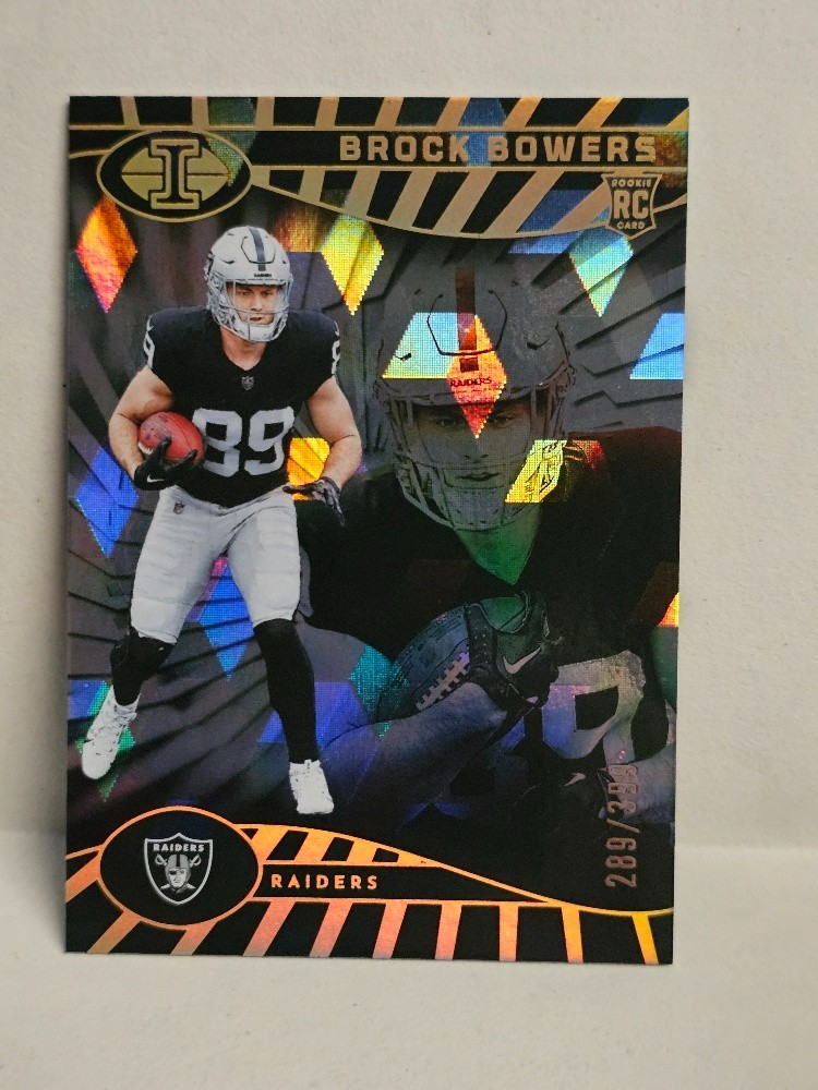 BROCK BOWERS ROOKIE 2024 PANINI ILLUSIONS 289/399 RC Cubic Trophy Raiders #47