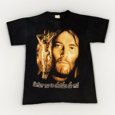 Vintage Rock Revolution Jesus T-Shirt Black Large 20x27.5