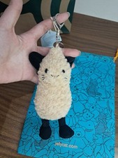 NWT 2026 Jellycat Amuseables Peanut Cat Mischievous Cute Plush Bag Charm