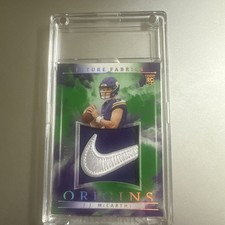 2024 Origins JJ McCarthy Future Fabrics RC Nike Swoosh Patch Green #8/10