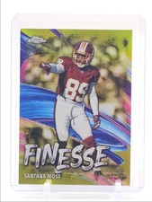 SANTANA MOSS 2024 TOPPS CHROME FINESSE YELLOW REFRACTOR #F-25 /75 Q6365