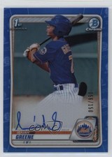 2020 Bowman Draft Chrome Picks Blue Refractor 56/150 Isaiah Greene Auto 0u8i