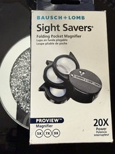 Bausch  Lomb 81-23-67 Folding Pocket Magnifier, 5X To 20X, 20D To 80D