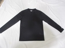 UNISEX Champion LOGO Black Performance Long Sleeve Crew Neck Pullover, Sz Medium