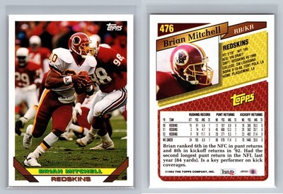 1993 Topps #476 Brian Mitchell