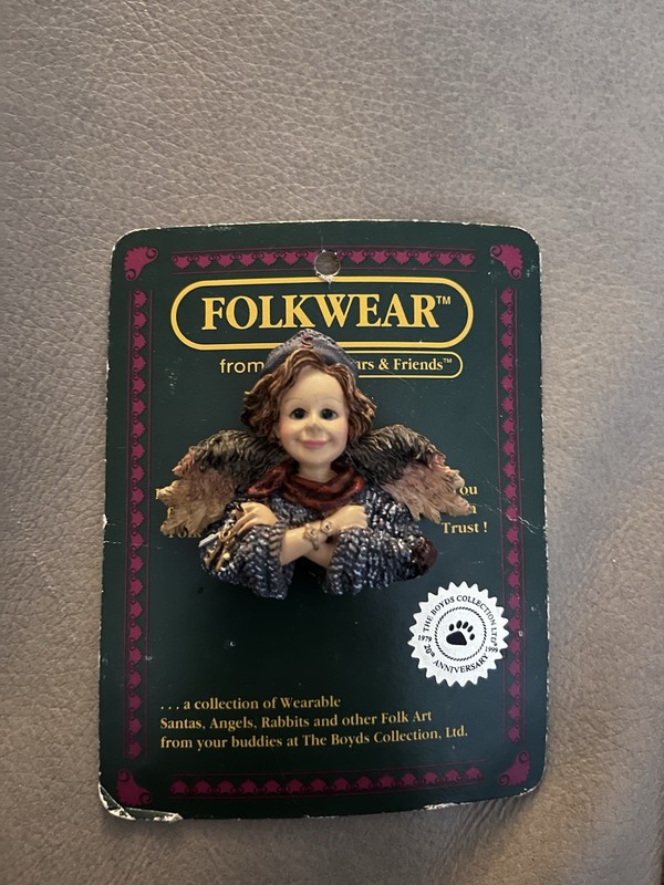 Vintage BOYD’S BEARS FOLKWEAR PIN #26330 Angel  Pin 20th Anniversary 