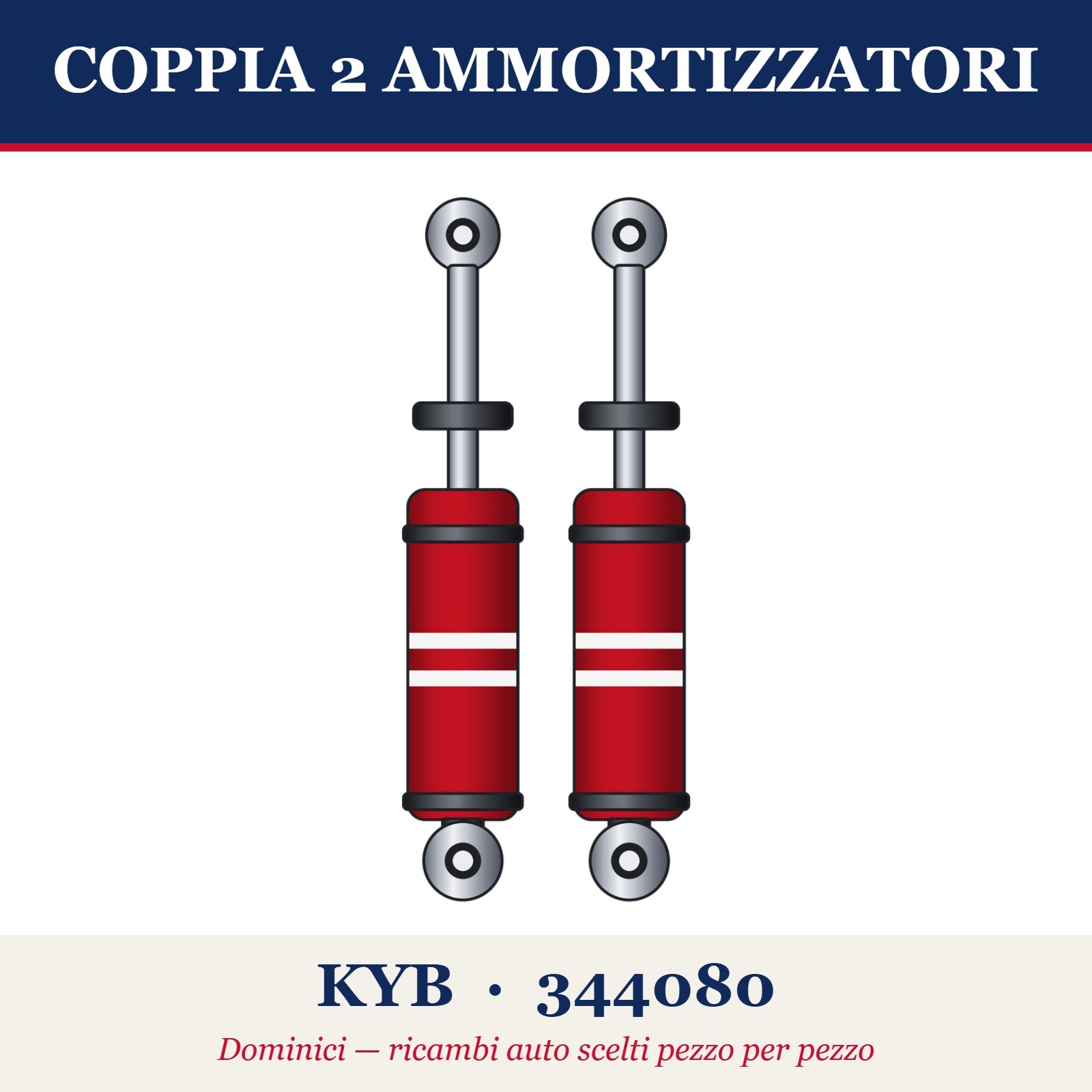 Ammortizzatore Assale posteriore Occhiello superiore 344080 KYB per CHRYSLER - Immagine 4
