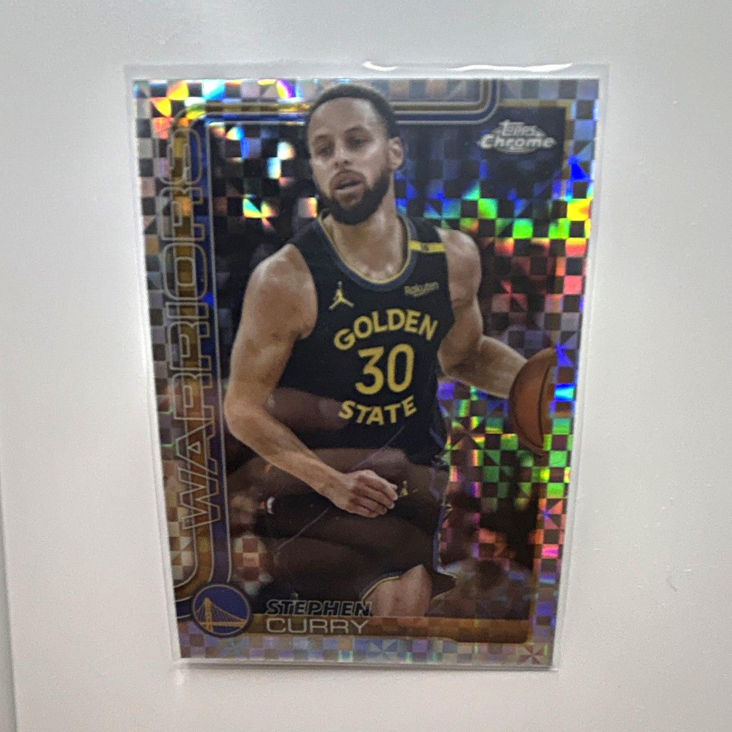 2025-26 Topps Chrome Stephen Curry X-Fractor Rookie #201 Warriors