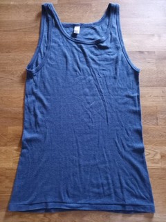 Herren Unterhemd Trägertop blau gestreift Gr. 7/XL von Esge
