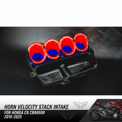HONDA CB CBR650R 2019-2025 HORN VELOCITY STACK INTAKE AIR FLOW FUNNEL PIPE
