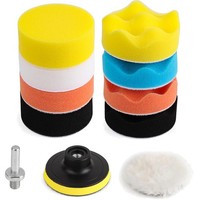 PolierschwäMme Polieraufsatz 80Mm 11Tlg Akku Polierpad Set FüR Auto Glas Stein