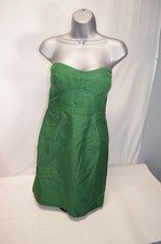 J. Crew Mini Strapless Emerald Green Dress Size 4