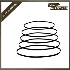 Turntable Drive Belt Set 5 Sizes Rubber Replacement for Belt-Driven Record