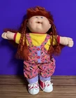 Red head Cabbage Patch w/ Blue Eyes freckles braids and tongue out -1989
