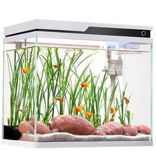 Smart Fish Tank 4in1 Aquarium Kit 41L Silent 8 Color Auto Feeding w/Humidifier