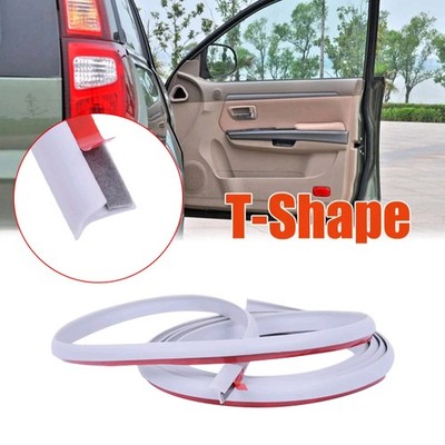 2M T-Type Rubber Sealing Strip Car Door Edge Seal Sound Insulation Weatherstrip