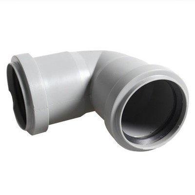 50mm 90 Degree Plastic Bend Connector for Drain Pipe Quick Connect No Glue