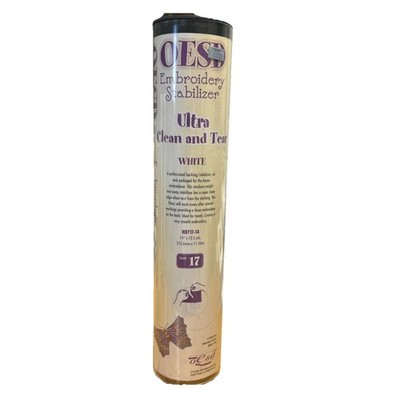 OESD Embroidery Stabilizer Ultra Clean and Tear White #17 HBT17-14 14''x12.5'' yds