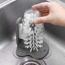 Glass Cup Brush Cleaner Washer Sink Attachment for Home Kitchen or Pub Catering