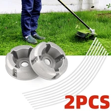2x Lawn Mower Steel Wire Grass Trimmer Head Brush Cutter Weed Eater Trimmer Head