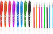 8Pcs Heat Erasable Pens for Fabric, Fabric Marking Pens Fabrics Markers 8 Refill