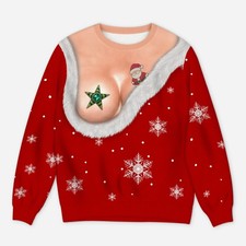 Santa Gone Festive Ugly Christmas Sweater Funny Holiday Party Outfit S-6XL