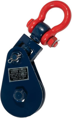 8 Ton Snatch Block with Shackle for Crane & Lift Truck - 3/4'' Rope Sheave