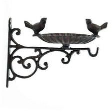 Heavy Duty Cast Iron Bird Feeder with Hanging Bracket - Wall Mounted  Hook
