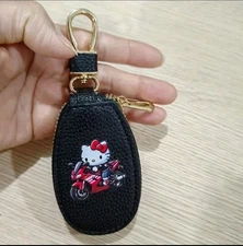 Hello Kitty Key Pouch Case Black Sanrio Cartoon Holder Cute Coin Purse