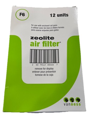 Van Ness Pets Odor Reducing Zeolite Cat Litter Box Air Filter, 12 Pack