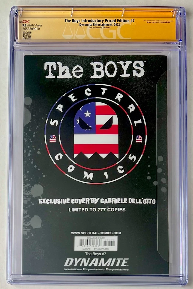 THE BOYS #7 • CGC SS 9.8 • SIGNED ANTONY STARR • HOMELANDER • DELL’OTTO VIRGIN - Image 3 of 4