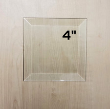 4" Square Clear Beveled Glass 4 inch  30 Pack