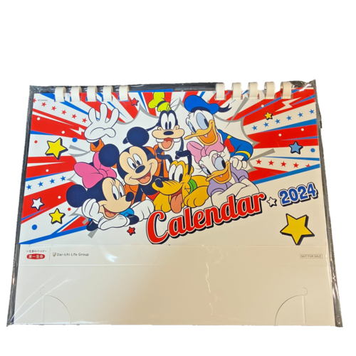 Disney x Dai-ichi Life Desk Calendar 2024 - Japanese Advertising Item New Rare! - Picture 1 of 5