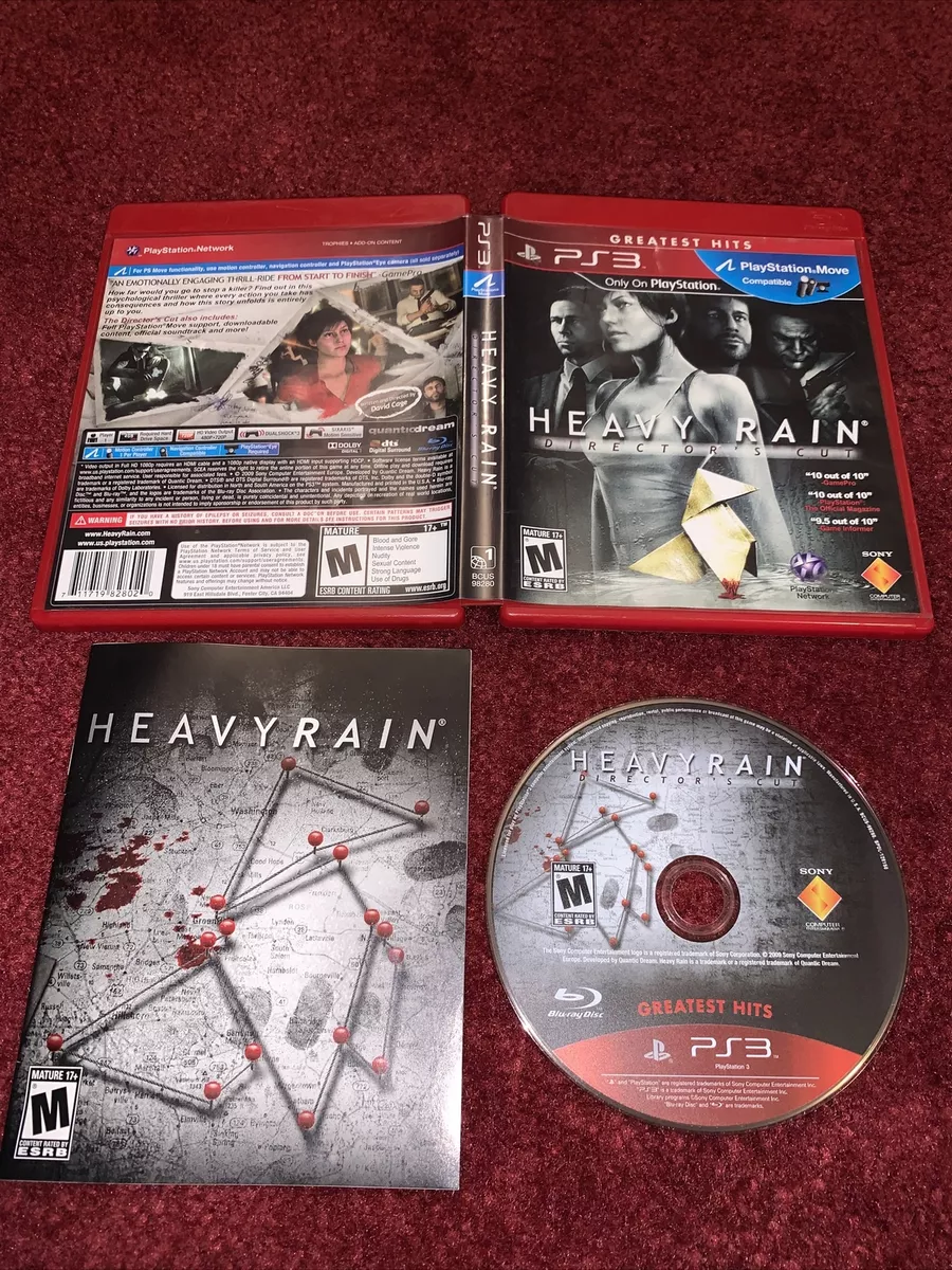 PS3 Playstation 3 Greatest Hits Heavy Rain Director's Cut Red Case Canadian  READ