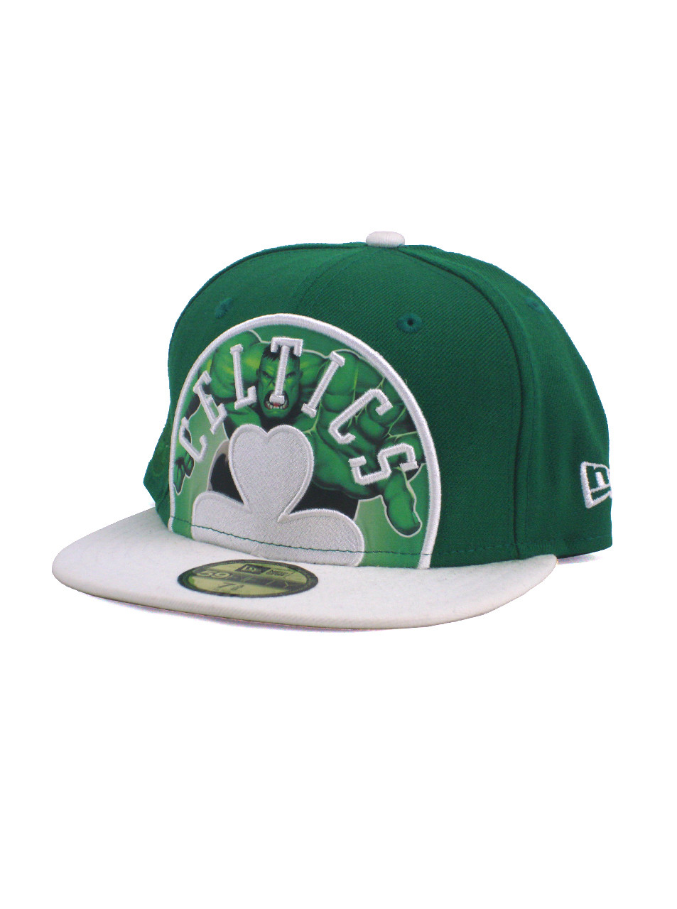 New Era NBA Boston Celtics 59fifty Custom Fitted Hat Size 7 1/4 Incredible Hulk image 3