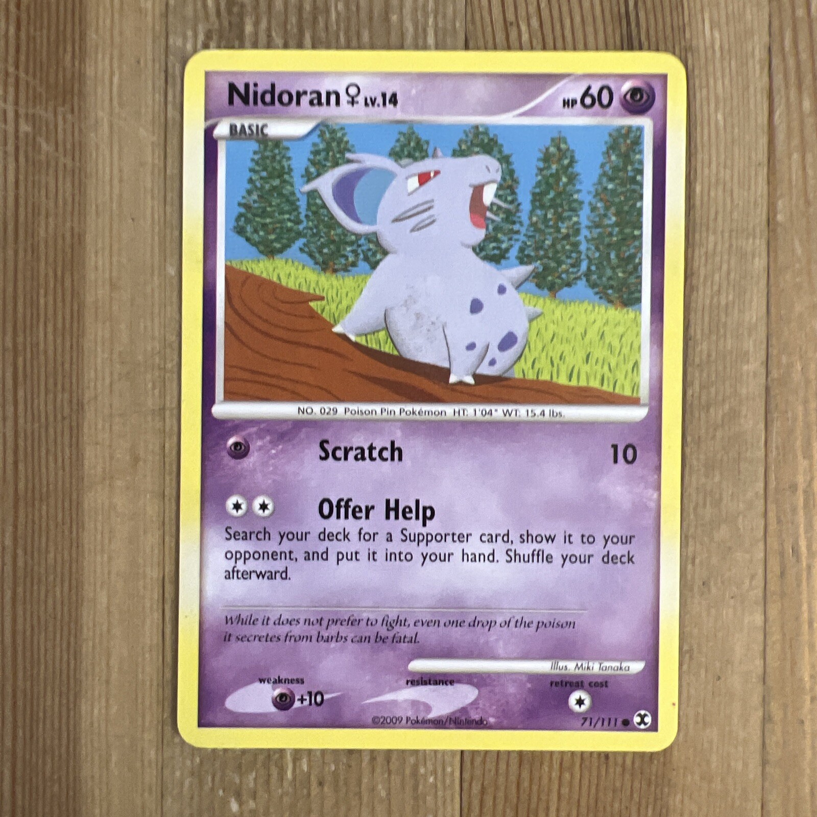 1x - Nidoran- 71/111 - Common NM/LP, English Pokemon Rising Rivals