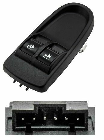Bouton de lève-vitre avant gauche Iveco Daily en ABS renforcé noir