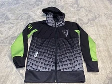 NearFall Zip Youth Boys Sz Small 8 Black Green Hooded Jacket Standfast Wrestling