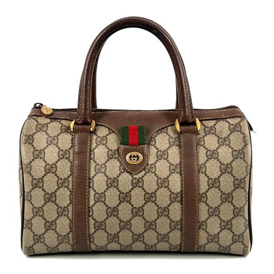 バッグ OLD GUCCI SHERRY LINE BOSTON HAND BAG Vintage GUCCI Boston Bag - Sherry Line - GG Monogram