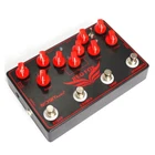 Multi Guitar Effects Pedal Red Fox Overdrive Delay Chorus FX loop 4 in 1 Unit 