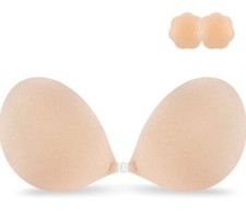 Niidor B Adhesive Bra Strapless Sticky Invisible Push up Silicone Backless B
