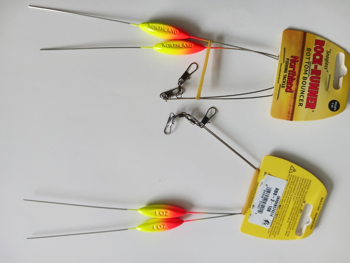 bottom-bouncer fishing lures Meter Bottom Bouncers 12 Pack / 2 oz Most popular trolling sinker on the market Features a 10 stainless steel wire feeler that glides over jagged rocks 2 